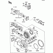 Схема вузла: Drive shaft/final gear(1/2) для Kawasaki ZG1000 1000GTR