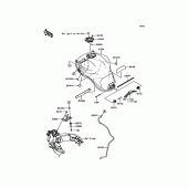 Схема вузла: Паливний бак для Kawasaki KLZ1000 Versys 1000 LT