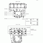 Схема вузла: Болти картера двигуна для Kawasaki ZX900 Ninja ZX-9R