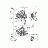 Схема узла: Картер двигателя для Kawasaki ZX600 Ninja ZX-6R
