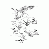 Схема узла: Подножки для Kawasaki BX250 NINJA 250SL