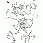 Схема вузла: Кришка двигуна для Kawasaki VN750 VN750 Twin