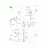 Схема вузла: Задній гальмівний циліндр Kawasaki KLX650 KLX650