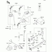 Схема узла: Замок зажигания для Kawasaki ZX400 ZXR400