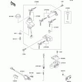 Схема узла: Замок зажигания для Kawasaki ER500 ER-5