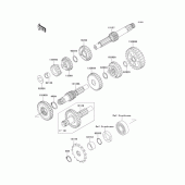 Схема узла: Трансмиссия для Kawasaki KLX110 KLX110L