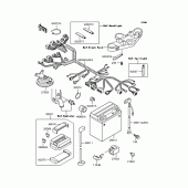 Схема вузла: Електроустаткування для Kawasaki ZR400 ZRX