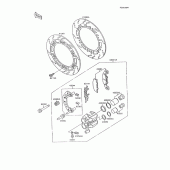 Схема вузла: Переднє гальмо для Kawasaki ZX600 GPX600R