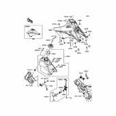 Схема вузла: Паливний бак для Kawasaki KLX110 KLX110