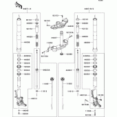 Схема узла: Вилка передней оси для Kawasaki ZX1000 Ninja 1000 ABS