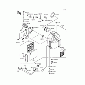 Схема вузла: Повітряний фільтр Kawasaki BJ250 Estrella RS