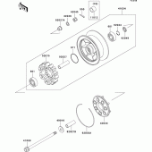 Схема узла: Ступица заднего колеса для Kawasaki VN1500 VN1500 Classic