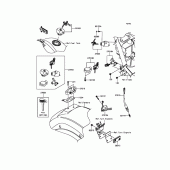 Схема узла: Замок зажигания для Kawasaki VN900 Vulcan 900 Classic