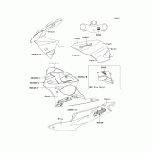 Схема вузла: Decals(green/black)(zx600-j2) для Kawasaki ZX600 Ninja ZX-6R