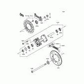 Схема вузла: Ступиця заднього колеса для Kawasaki KLX140 KLX140