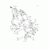 Схема узла: Крепление двигателя для Kawasaki KLE650 Versys 650
