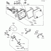 Схема вузла: Taillight(s) для Kawasaki ZX600 GPX600R