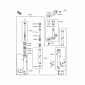 Схема вузла: Вилка передньої осі для Kawasaki ZR250 Balius-II