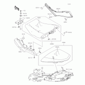 Схема вузла: Сидіння для Kawasaki EX400 Ninja 400R
