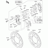 Схема вузла: Переднє гальмо для Kawasaki VN1700 VN1700 Classic Tourer ABS