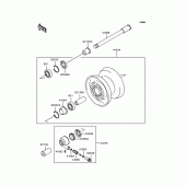 Схема вузла: Ступиця переднього колеса для Kawasaki ZR1100 Zephyr 1100RS