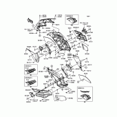 Схема вузла: Cowling(Center) для Kawasaki ZX1400 Ninja ZX-14R ABS