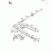 Схема вузла: Задній важіль (Маятник) для Kawasaki ZX600 Ninja 600R