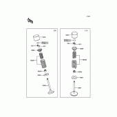 Схема вузла: Клапани для Kawasaki KX450 KX450F