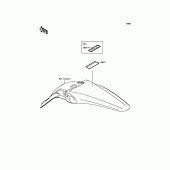 Схема вузла: Інформаційні наклейки для Kawasaki KX450 KX450F