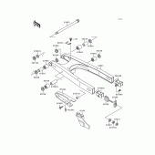 Схема узла: Задний рычаг (Маятник) для Kawasaki KL650 KLR650