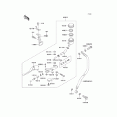 Схема вузла: Clutch master cylinder для Kawasaki ZX750 Ninja ZX-7