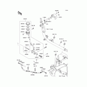 Схема вузла: Задній гальмівний циліндр для Kawasaki VN900 Vulcan 900 Custom