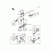 Схема вузла: Кермо & Пульт управління рульовим для Kawasaki EX650 ER-6F