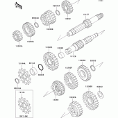 Схема узла: Трансмиссия для Kawasaki KX125