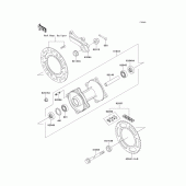 Схема вузла: Ступиця заднього колеса для Kawasaki KX100