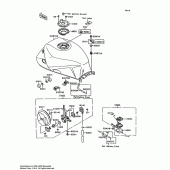 Схема вузла: Паливний бак для Kawasaki ZX600 Ninja 600R
