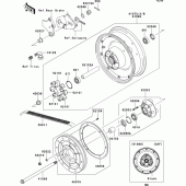 Схема вузла: Ступиця заднього колеса для Kawasaki VN900 Vulcan 900 Custom