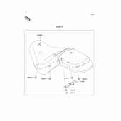 Схема вузла: Сидіння для Kawasaki VN900 Vulcan 900 Classic LT