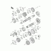 Схема вузла: Трансмісія для Kawasaki KLE500