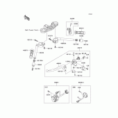 Схема вузла: Кермо & Пульт управління рульовий для Kawasaki ZX636 Ninja ZX-6R ABS