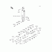 Схема узла: Задняя подвеска для Kawasaki KLX300R
