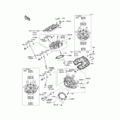 Схема вузла: Головка циліндра для Kawasaki VN2000 Vulcan 2000 Limited