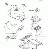 Схема вузла: Інформаційні наклейки для Kawasaki ZX600 GPX600R