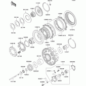 Схема вузла: Зчеплення для Kawasaki VN1500 VN1500 Drifter