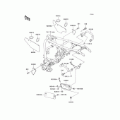 Схема вузла: Кріплення двигуна для Kawasaki KL250 KL250 Super Sherpa