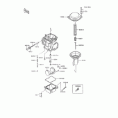 Схема узла: Карбюратор parts(1/2) для Kawasaki ZX600 GPX600R