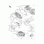 Схема узла: Left engine cover(s) для Kawasaki VN1700 VN1700 Classic ABS