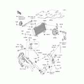 Схема вузла: Радіатор для Kawasaki EX250 Ninja 250R