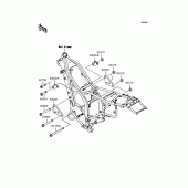 Схема узла: Крепление двигателя для Kawasaki KLX250 KLX250