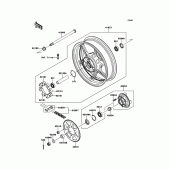Схема вузла: Заднє колесо & Привідний ланцюг для Kawasaki ER650 ER-6N
